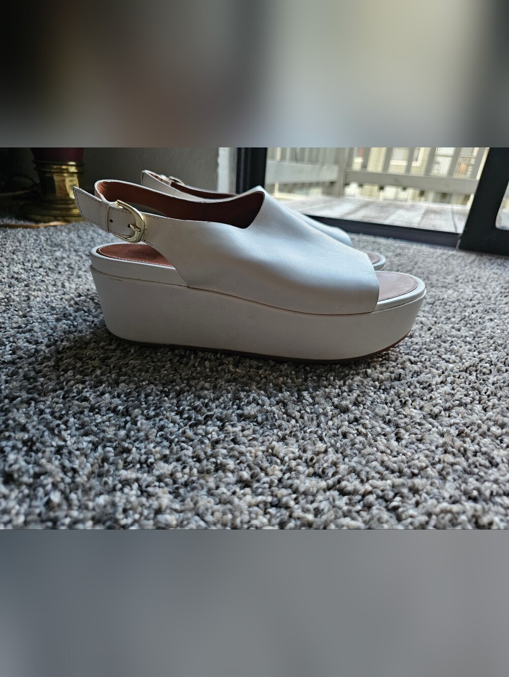 FitFlop Women's White Leather Slingback Sandals